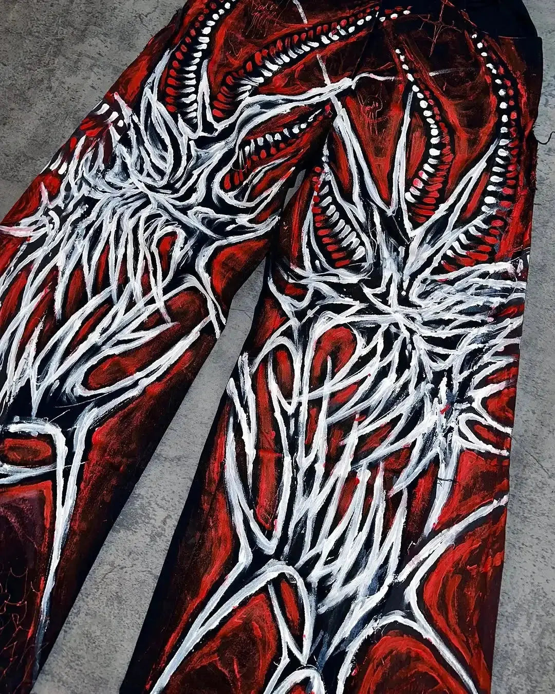 Harajuku Casual Pants Harajuku Gothic Graphic Print Elastic Waist Cotton Straight Jogging Trousers Men Women Hip Hop Street Wear - DRACO COUTURE