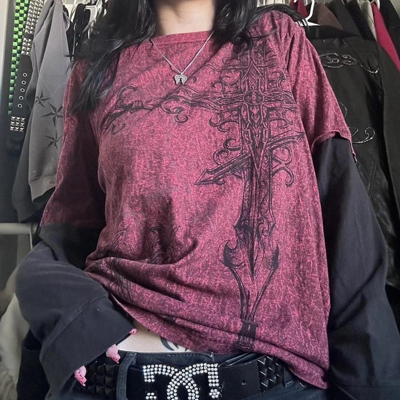 2000s Grunge Women Shirt