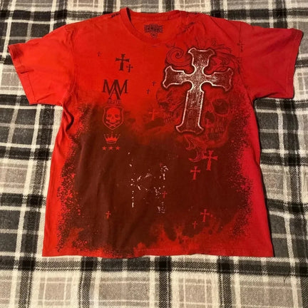 MMA Y2K Gothic Skull Cross T-Shirts