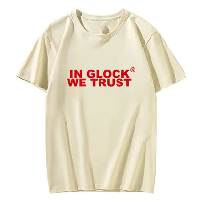 In Glock we Trust T-shirt Y2K Streetwear - DRACO COUTURE