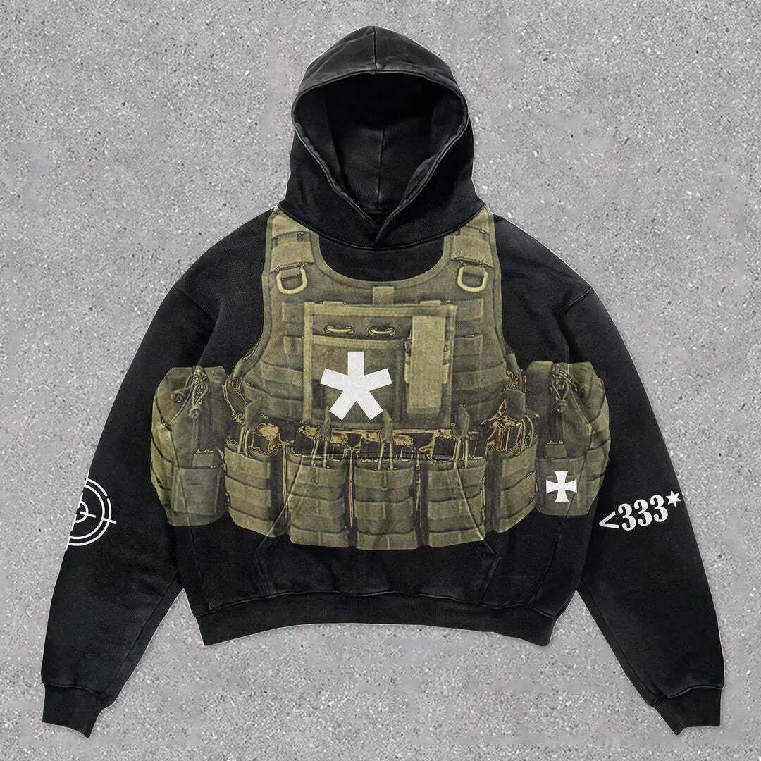 kugelsichere Weste Hoodies Frauen y2k