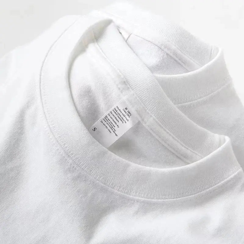 2025 new American fashion brand high street creative retro mottled alphabet print short sleeve heavy wash to do old round collar - DRACO COUTURE