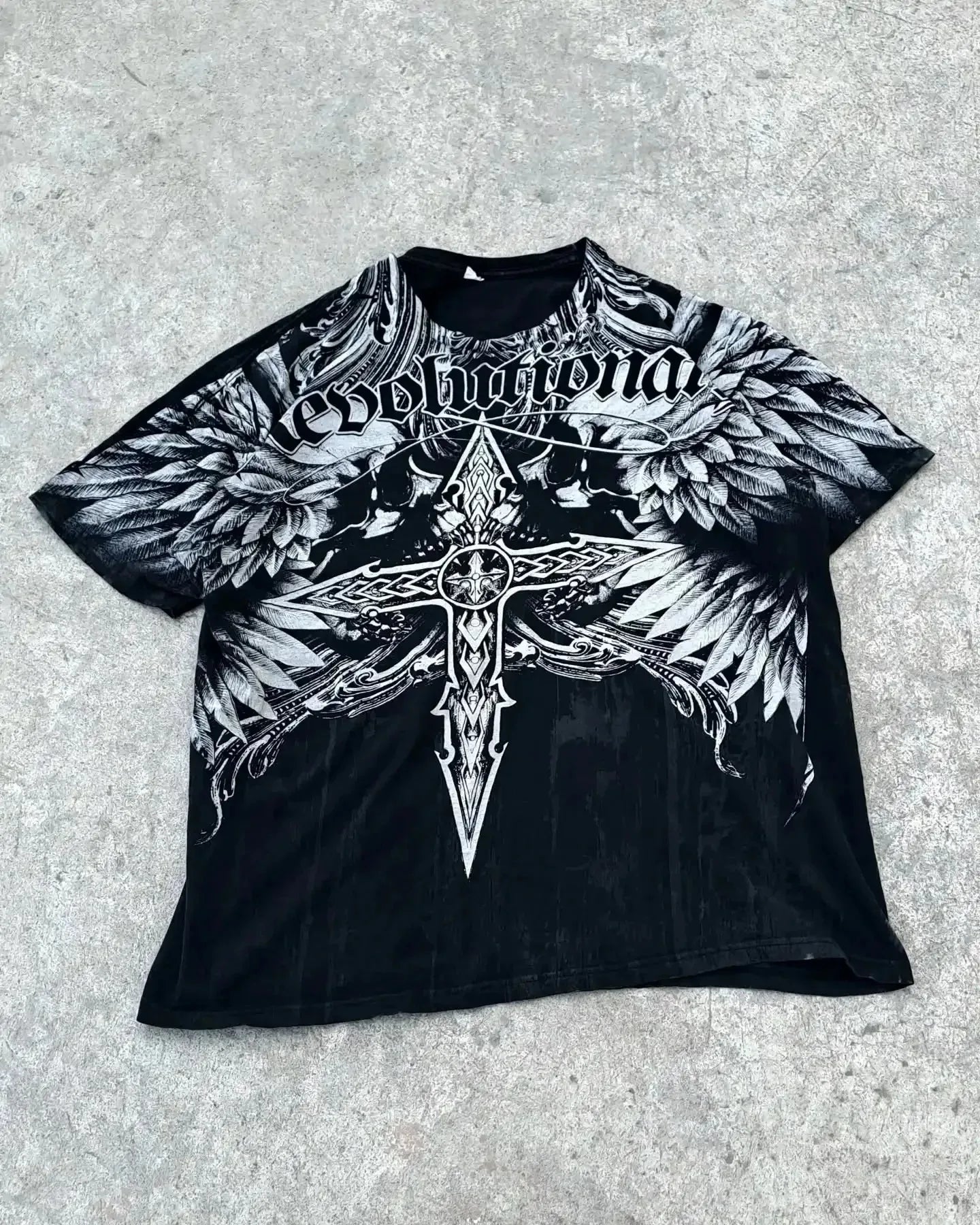 MMA Elite Y2K Gothic Skull Cross T-Shirts 