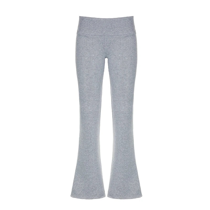 Y2K Schlanke Schlaghose mit niedriger Taille