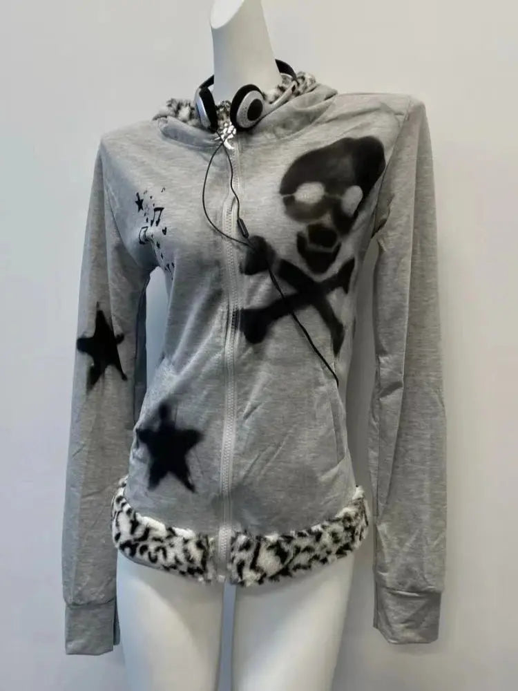 Y2k Spicy Girl Skeleton Sweatshirt - DRACO COUTURE