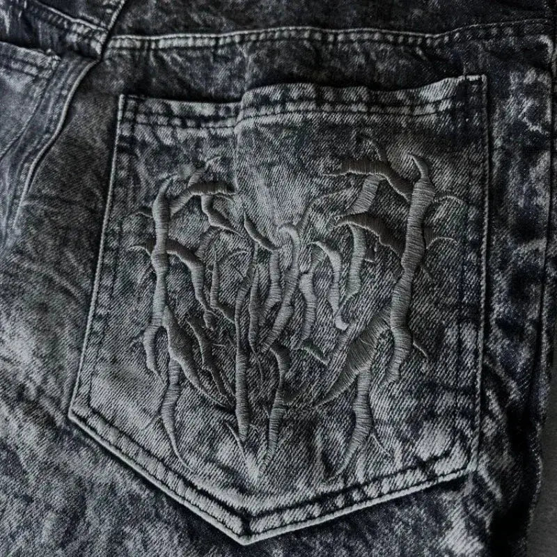 Y2K Gothic Loose Jeans - DRACO COUTURE