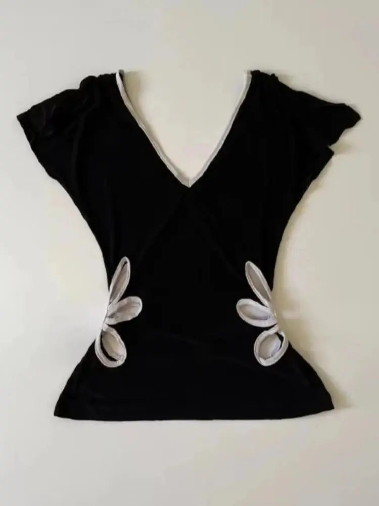 2024 Summer Sexy One Shoulder Design Y2k Vintage T-Shirts - DRACO COUTURE