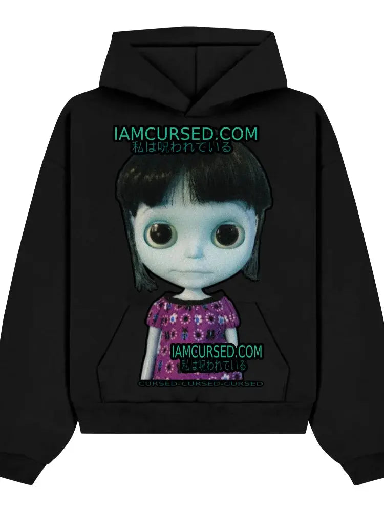 New 2025 Autumn And Winter Aesthetic y2k Dark Style Print Gothic Retro Street Punk Personality Casual emo Girl Hooded Sweatshirt - DRACO COUTURE