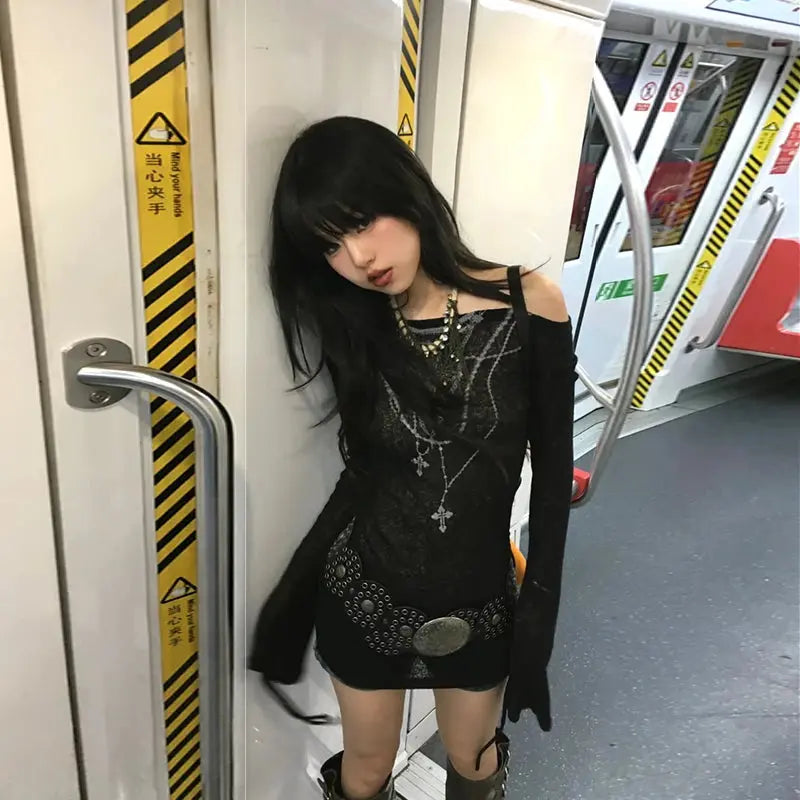 Japanese Long Sleeve Y2k - DRACO COUTURE