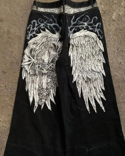 Pants Y2K Wings Loose - DRACO COUTURE