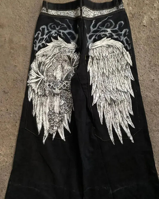 Pants Y2K Wings Loose - DRACO COUTURE