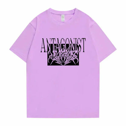 Rapper Playboi Carti Antagonist Tour Print Tshirt Men's Opium Gothic Hip Hop T-shirt Male Cozy Oversized Pure Cotton T Shirts - DRACO COUTURE
