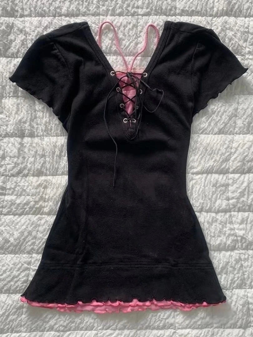 Y2K-Bluse für Damen