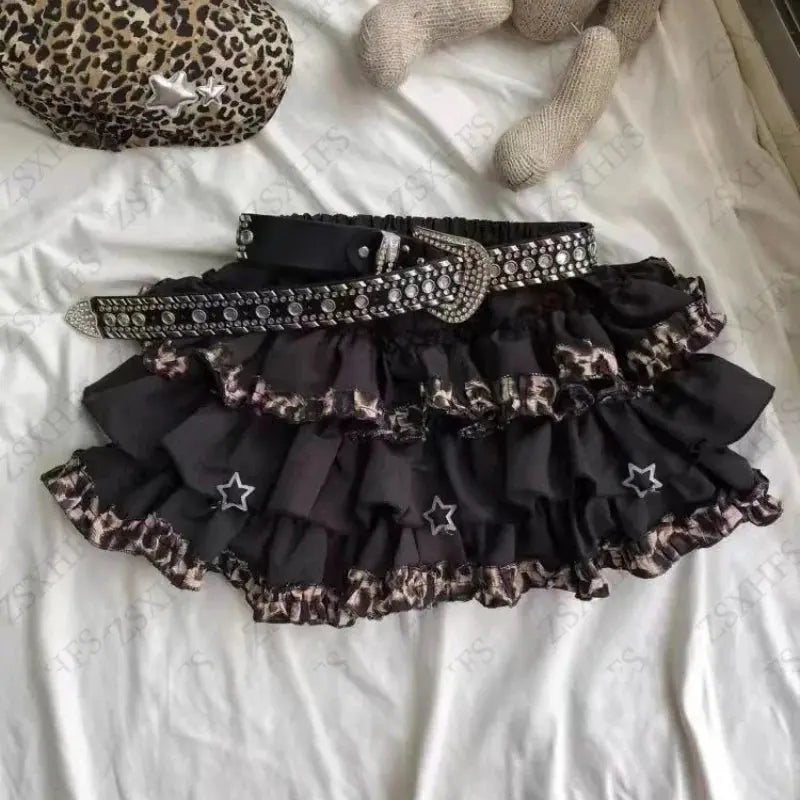 Subculture Gothic Skirt Sexy Leopard - DRACO COUTURE