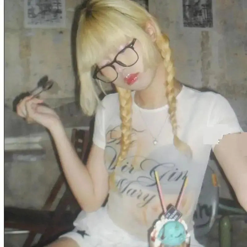 Crop Top Y2k Japanese - DRACO COUTURE