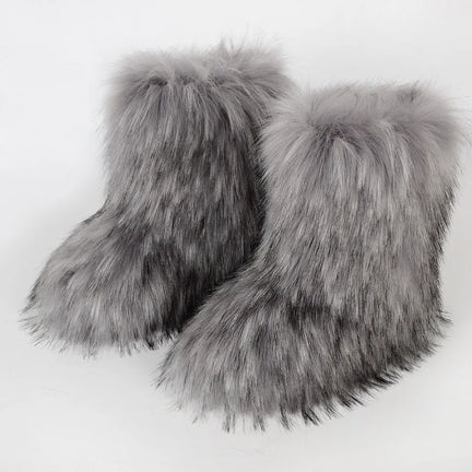 Fluffy Boots Buty Zimowe Damskie Y2K
