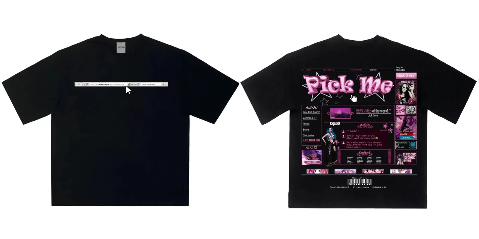 Pick Me Y2k T-shirt - DRACO COUTURE