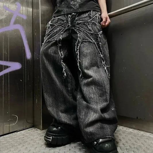 Y2K Gothic Loose Jeans - DRACO COUTURE