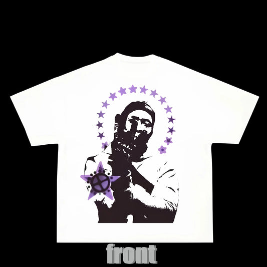 Stars Black T-shirt - DRACO COUTURE