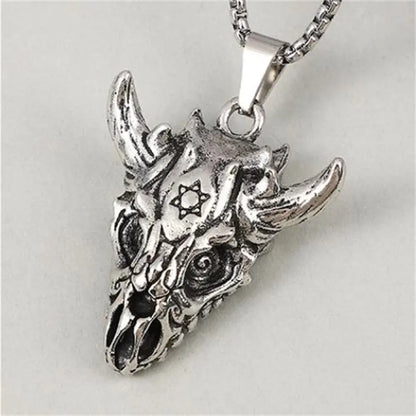 2024 New Personalized Retro Gothic Crucifix Skull Cross Pendant Necklace Men's Trend Punk Jewelry Gift Wholesale - DRACO COUTURE