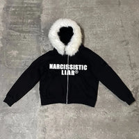 NARCISSISTIC LIAR Y2K Zip up Hoodie