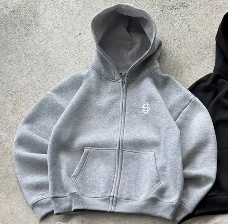 Draco Couture – Baggy Tracksuit Set (Grey & Black)