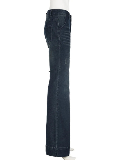 Rockmore Vintage Low Rise Flare Jeans - DRACO COUTURE