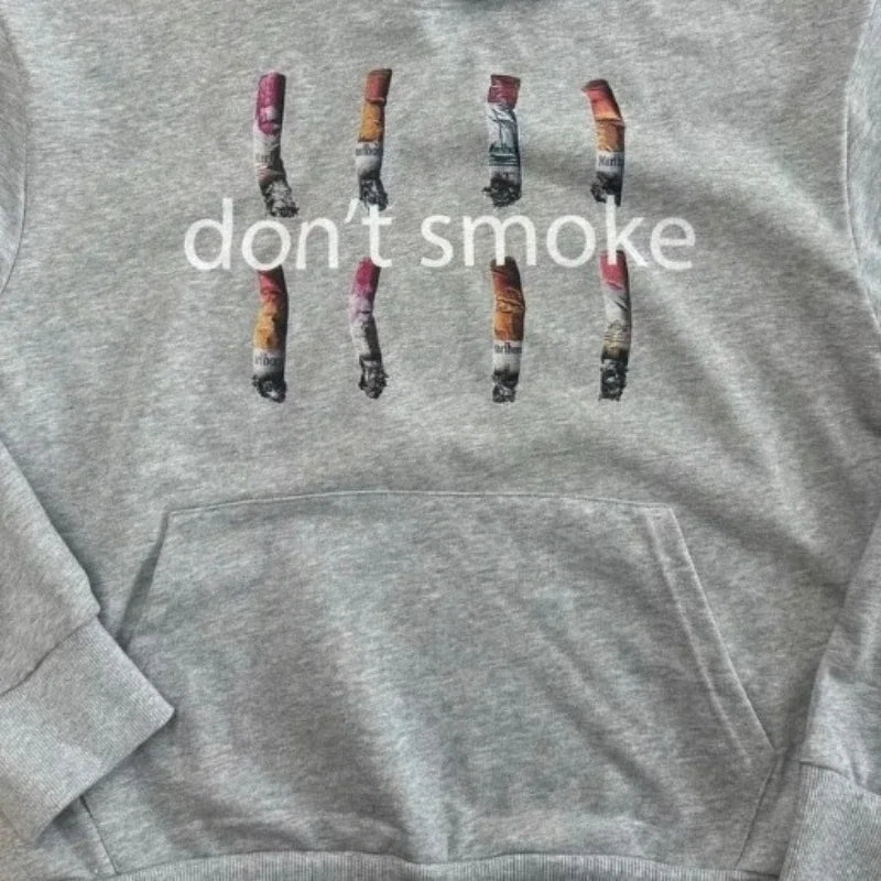 Sweatshirt „Don't Smoke“ Grau