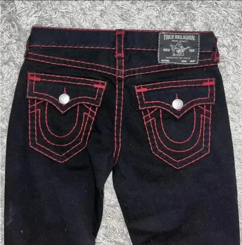 Y2k 2000s Statue of liberty Diamonds Jeans Casual Denim Pants High Waist Straight Wide Leg Jeans Harajuku Vintage Women Clothing - DRACO COUTURE