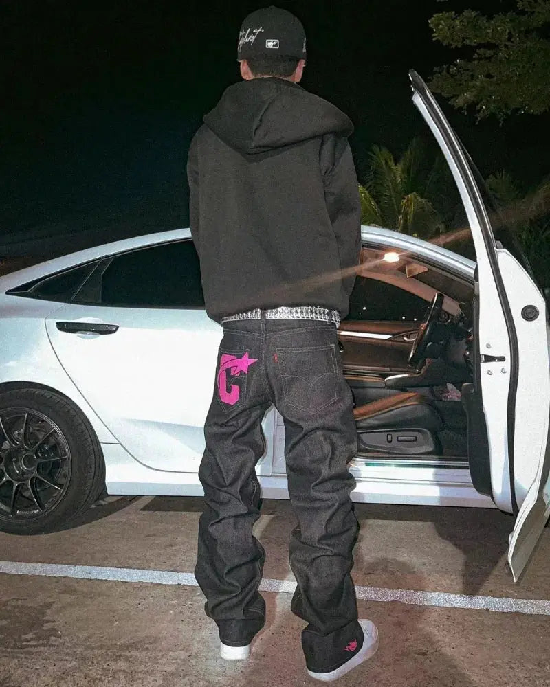 Y2k Jeans Men's Hip Hop style - DRACO COUTURE