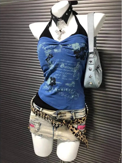 2024 Summer Sexy One Shoulder Design Y2k Vintage T-Shirts - DRACO COUTURE