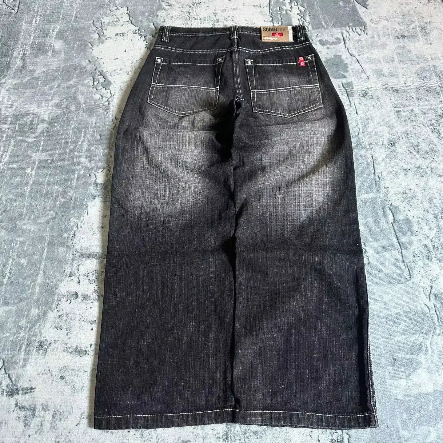 Red Tribal Loose Jeans