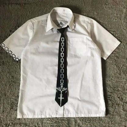 Y2K Shirt Loose Cotton - DRACO COUTURE