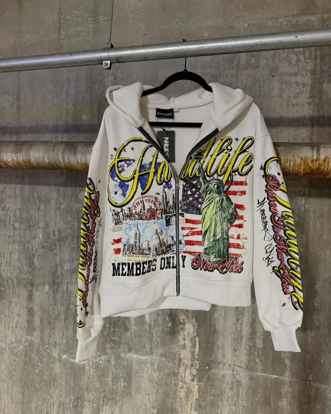 Neuer Hip-Hop-Trend: Y2K-Streetwear-Sweatshirt mit amerikanischem Retro-Buchstabenprint, Oversized-Design, Harajuku-Farbenfroher Freizeit-Hoodie für Damen