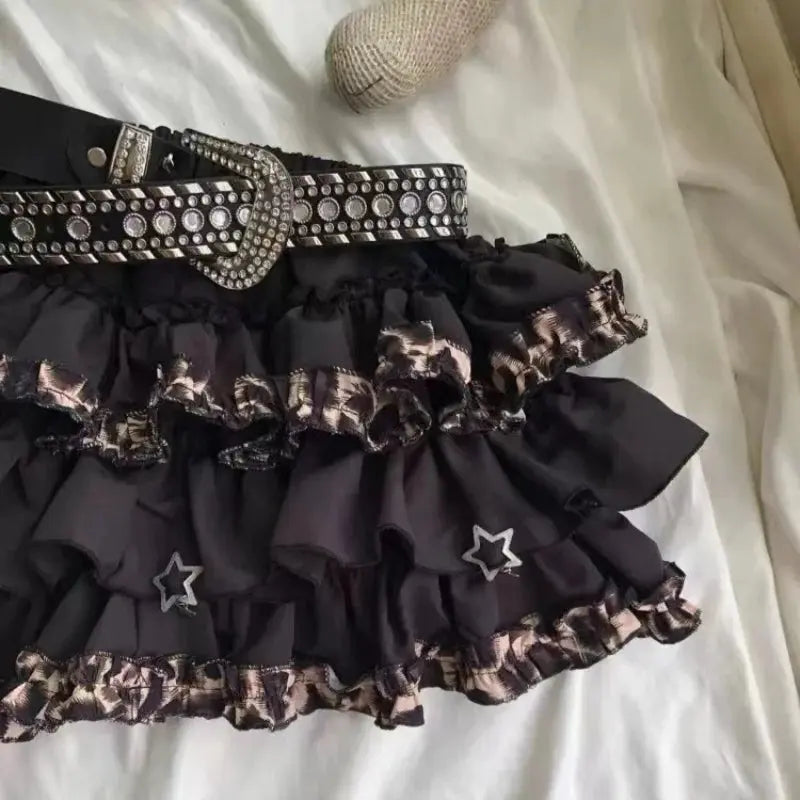 Subculture Gothic Skirt Sexy Leopard - DRACO COUTURE
