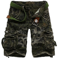 Summer Men's Camouflage Printed Work Shorts Multi-Pocket Zipper Button Military Combat Five Shorts Daily Street Casual Shorts - DRACO COUTURE
