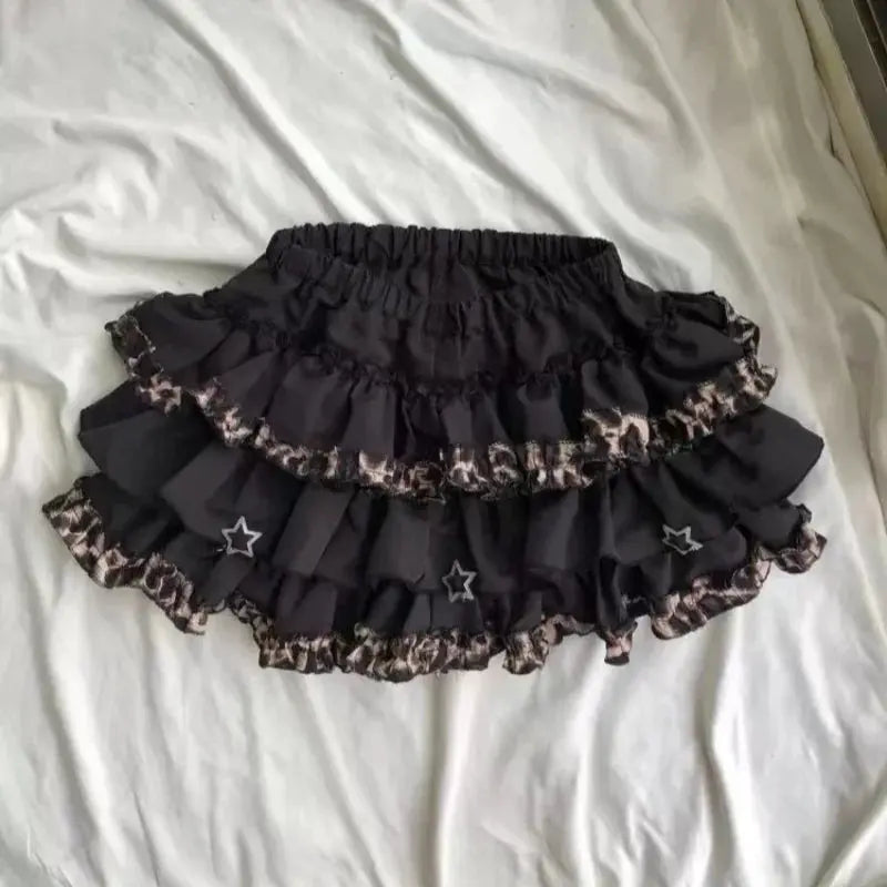 Subculture Gothic Skirt Sexy Leopard - DRACO COUTURE