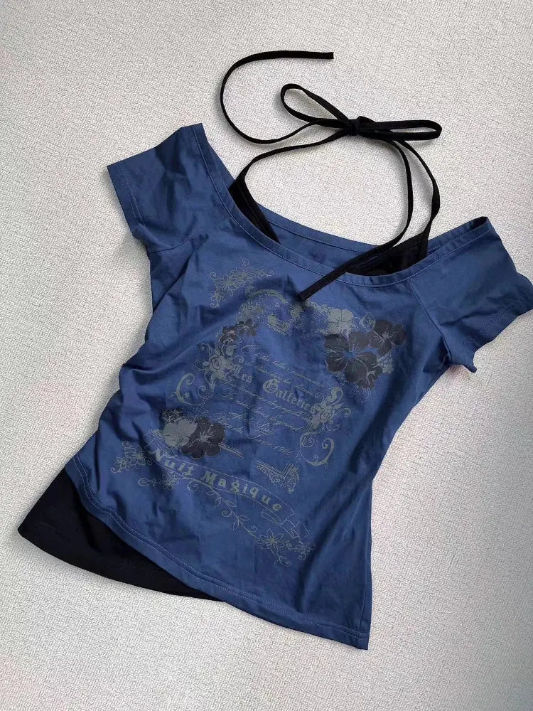 T-Shirt Women Y2K Streetwear Hot Girl Slim Fit - DRACO COUTURE