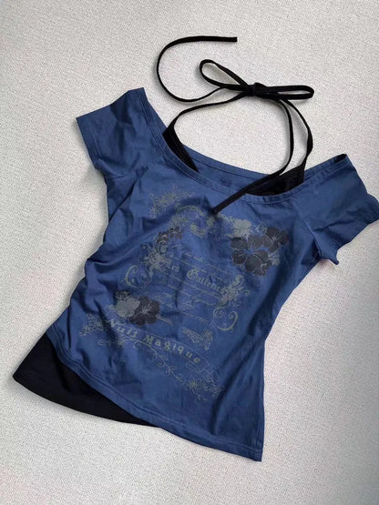 T-Shirt Women Y2K Streetwear Hot Girl Slim Fit - DRACO COUTURE