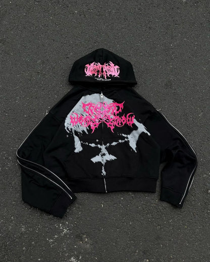 Punk Long Sleeve Hoodie Y2k