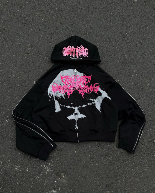 Punk Long Sleeve Hoodie Y2k