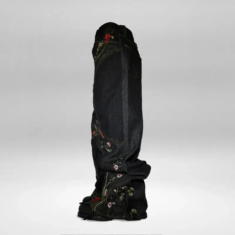 Y2K Blossom Baggy Jeans - DRACO COUTURE