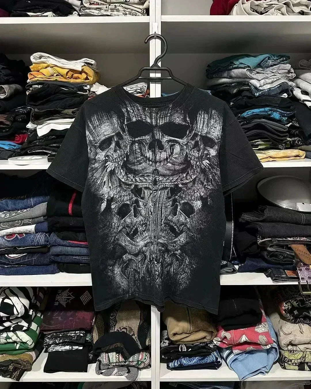 MMA Elite Y2K Gothic Skull Cross T-Shirts 