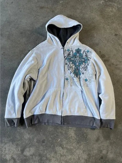 Vintage Beatles Gothic Washed Hoodie