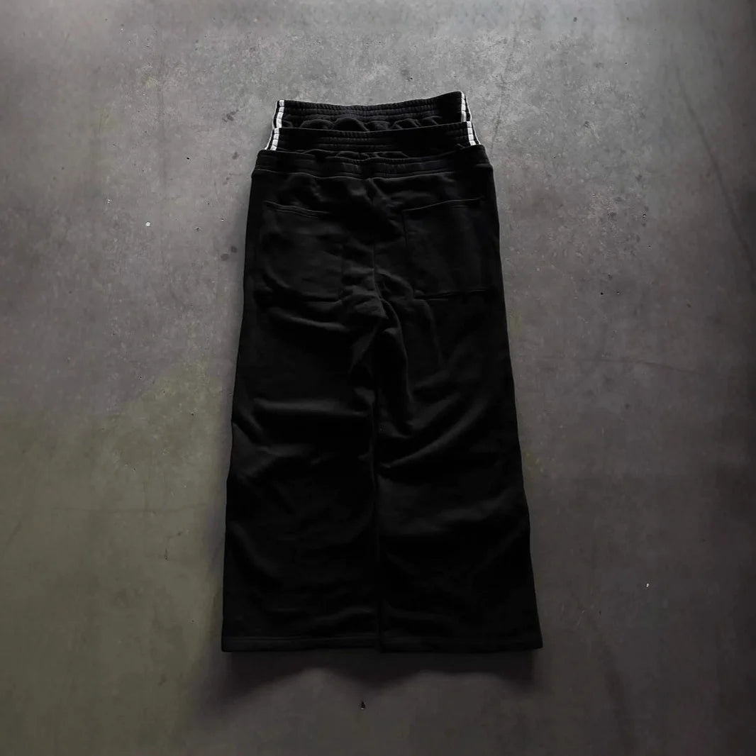 Amerikanische neue doppelt taillierte modische Streetwear-Herrenhosen mit Buchstabenstickerei im Retro-Harajuku-Stil für Damen und Herren