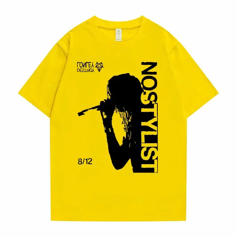 Destroy Lonely Graphic T Shirts Rare Opium Concert Playboi Carti Ken Carson Tshirt Men Women Hip Hop Vintage Oversized T-shirts - DRACO COUTURE