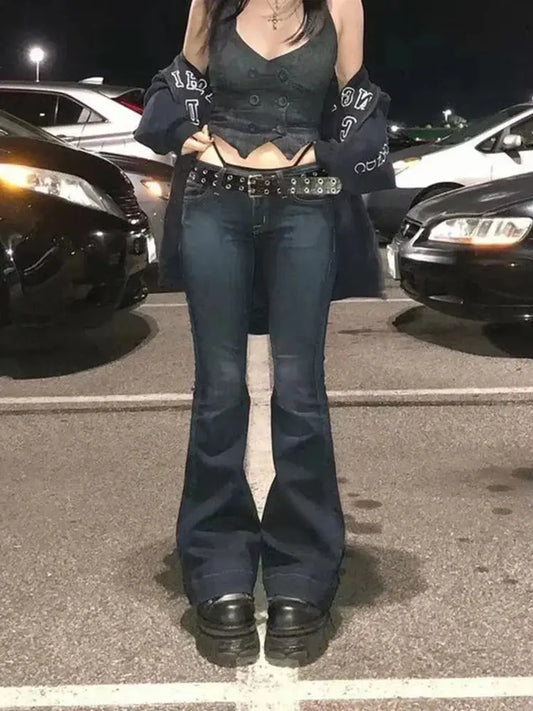 Y2K Low Rise Jeans 2000s Japan jeans - DRACO COUTURE