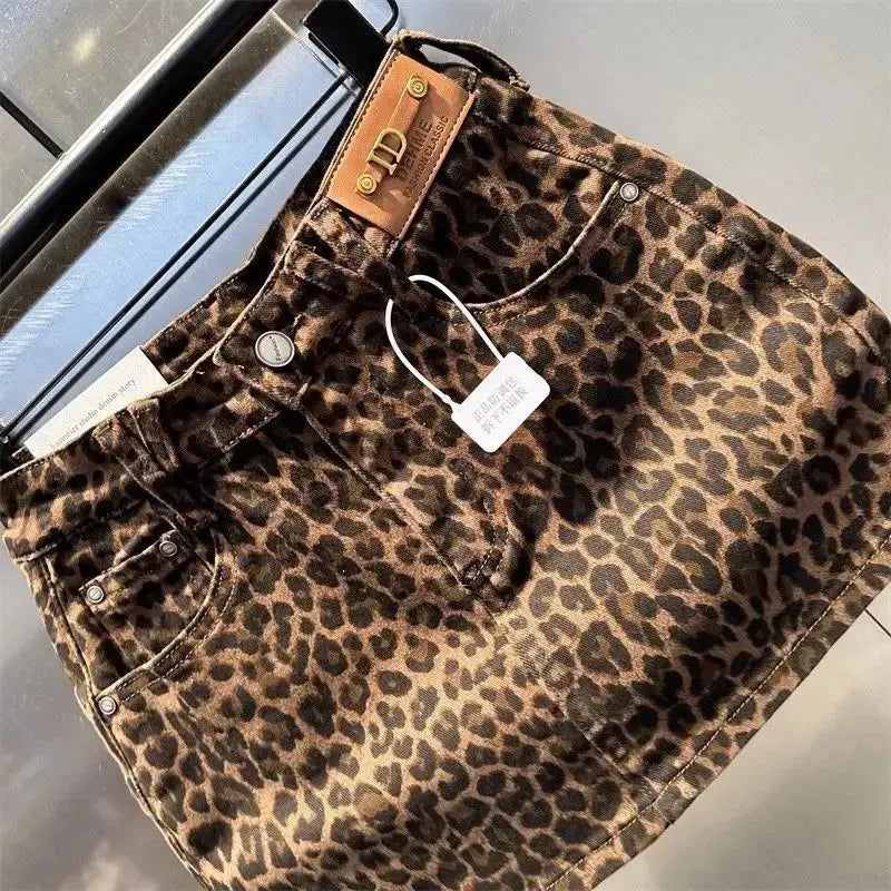 Leopard Skirt Y2K 2000s - DRACO COUTURE