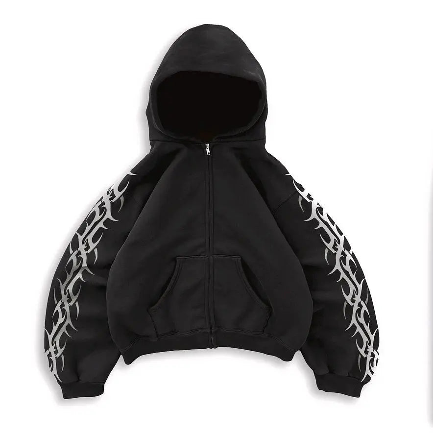Y2k Zip Up Hoodie - DRACO COUTURE