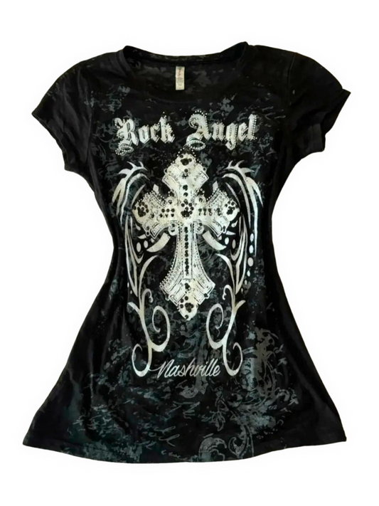 Rock Angel Y2K Bluse